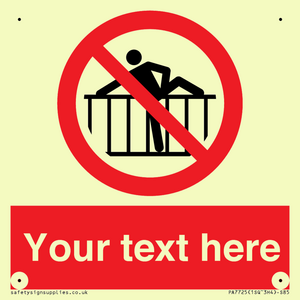 Custom prohibition do not cross barrier